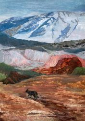 Dog on Mountain Path