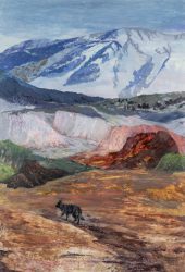 Dog on Mountain Path